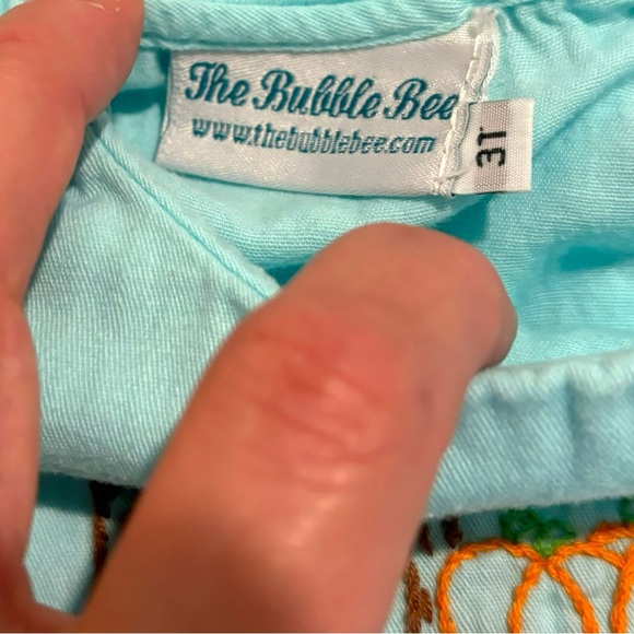 Pumpkin Smocked Square Bib Collar Top - Picture 3 of 5